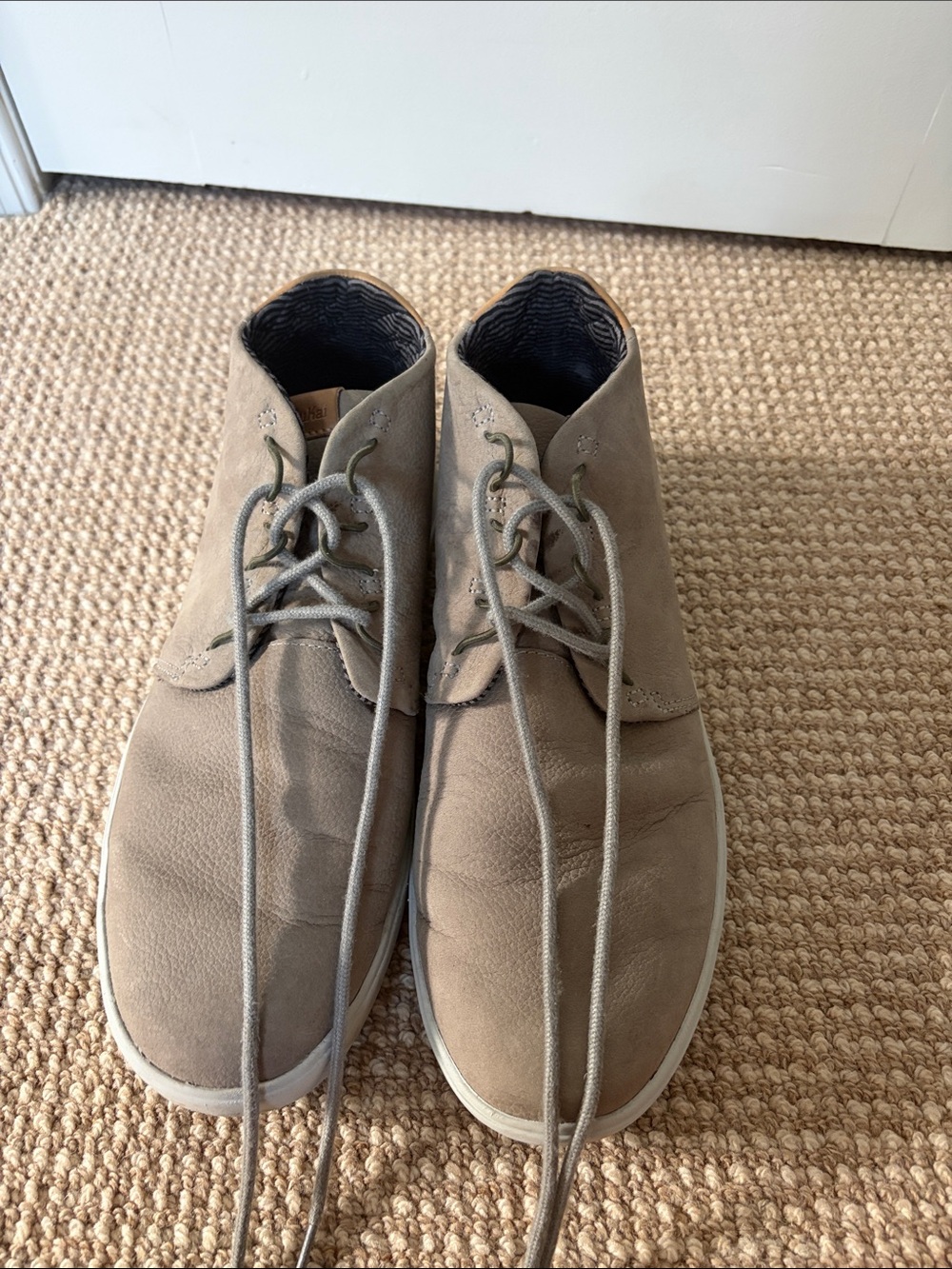 OluKai Men’s Lace-Up Chukka Boots in Taupe